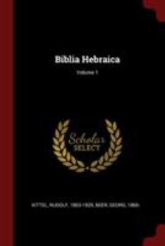 Paperback Biblia Hebraica; Volume 1 Book