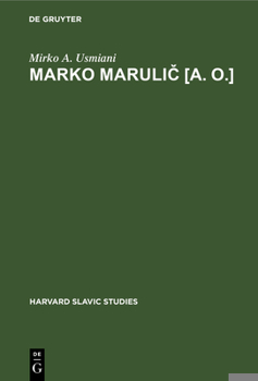 Hardcover Marko Marulič [A. O.] Book