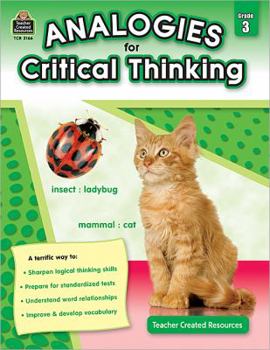 Paperback Analogies for Critical Thinking Grade 3 Book