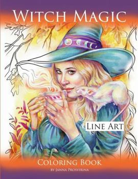 Paperback Witch Magic: Line Art; Coloring Book