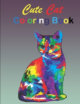 Paperback Cute Cat Coloring BooK: For Toddlers simple designs Book