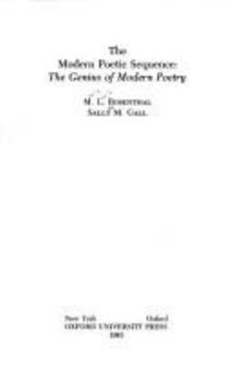 Hardcover Modern Poetic Sequence: The Genius of Modern Poetry Book