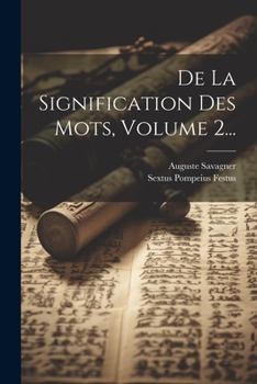 Paperback De La Signification Des Mots, Volume 2... [Latin] Book