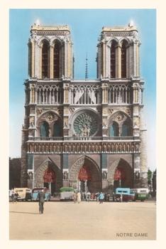 Paperback Vintage Journal Facade of Notre Dame Cathedral Book
