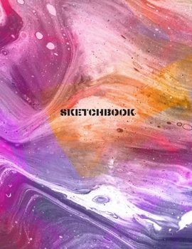 Paperback Sketch Book: sketchbook drawings, Writing, Painting, Sketching, 106 Pages, 8.5x11 (notebook Abstract Cover vol.6) Book