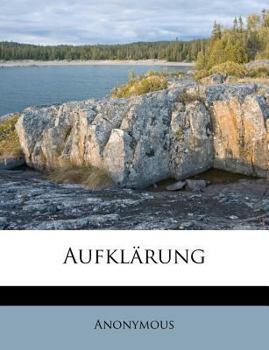 Paperback Aufklarung [German] Book