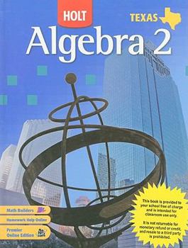 Hardcover Texas Holt Algebra 2 Book