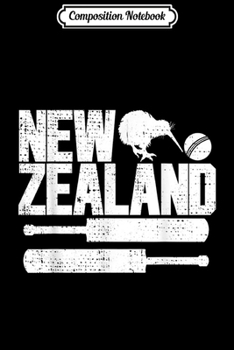 Paperback Composition Notebook: New Zealand Cricket Mr Kiwi and Mr Ball Journal/Notebook Blank Lined Ruled 6x9 100 Pages Book