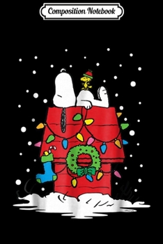 Paperback Composition Notebook: Peanuts Snoopy and Woodstock Stocking Light Up Journal/Notebook Blank Lined Ruled 6x9 100 Pages Book