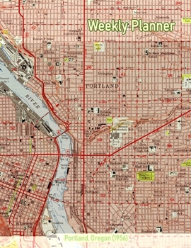 Weekly Planner: Portland, Oregon (1956): Vintage Topo Map Cover