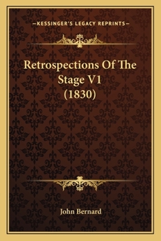 Paperback Retrospections Of The Stage V1 (1830) Book