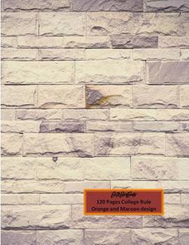 Paperback BethBirdBooks 120 Pages College Rule: Orange and Maroon design Book