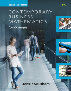 Paperback Contemporary Business Mathematics for Colleges, Brief Course Book