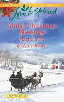 Mass Market Paperback Amish Christmas Blessings: An Anthology [Large Print] Book