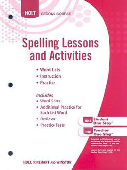 Elements of Language: Spelling Lesson Activities Grade 8