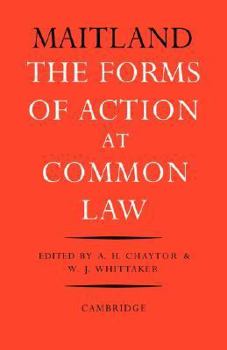 Paperback The Forms of Action at Common Law Book