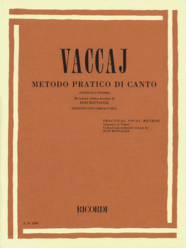 Paperback Practical Vocal Method (Vaccai) - High Voice: Soprano/Tenor - Book/CD Book