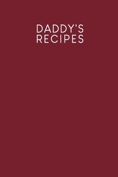 Paperback Daddy's recipes: Recipe book to fill in - Design: Red Book
