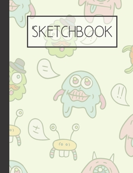 Paperback Monsters Sketchbook: 200 Page Sketchbook: Artist Edition (8.5x11) Book