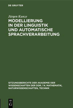 Hardcover Modellierung in Der Linguistik Und Automatische Sprachverarbeitung [German] Book