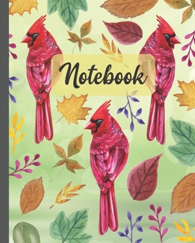 Paperback Notebook: Red Cardinal Birds - Animals Diary / Notes / Track / Log / Journal, Book Gifts For Women Men Kids Teens Girls Boys Fri Book