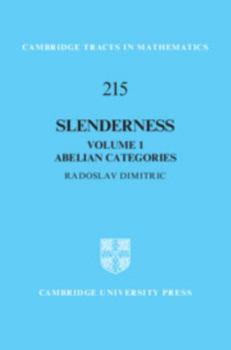 Hardcover Slenderness: Volume 1, Abelian Categories Book