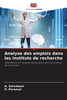 Paperback Analyse des emplois dans les instituts de recherche [French] Book