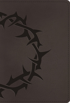 Imitation Leather ESV Large Print Compact Bible, Red Letter (Trutone, Charcoal, Crown Design) Book