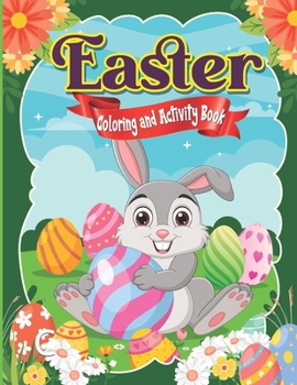 Paperback Easter Coloring and Activity Book [Large Print] Book