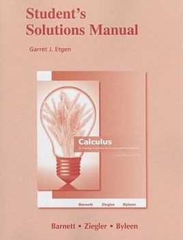 Paperback Student's Solution Manual: Calculus: For Business, Economics, Life Sciences, and Social Sciences Book