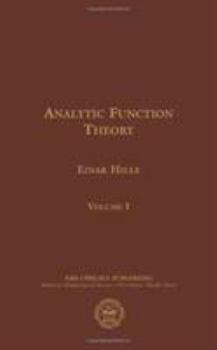 Hardcover Analytic Function Theory (1) (Ams Chelsea Publishing) Book