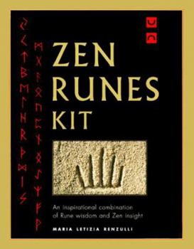 Hardcover Zen Runes Kit [With 27 Rune Stones W/Gold Engravings in a Velvet Bag] Book