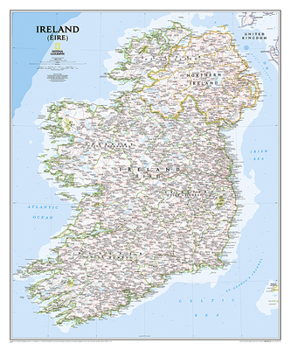 Map National Geographic Ireland Wall Map - Classic - Laminated (30 X 36 In) Book
