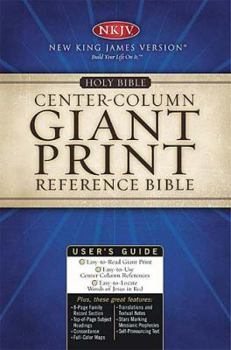 Hardcover Giant Print Center Column Reference Bible-NKJV [Large Print] Book