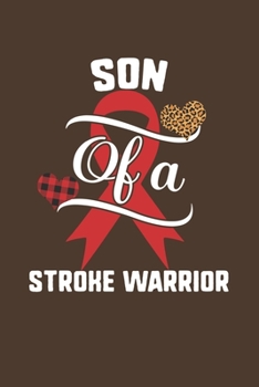 Son Of A Stroke Warrior: Stroke Awareness Leopard Buffalo Plaid Family Gift