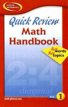 Hardcover Quick Review Math Handbook: Hot Words, Hot Topics, Book 1, Student Edition Book
