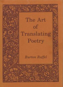 Paperback The Art of Translating Poetry Book