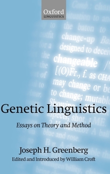 Hardcover Genetic Linguistics: Essays on Theory and Method Book