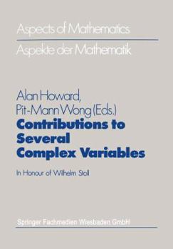 Paperback Contributions to Several Complex Variables: In Honour of Wilhelm Stoll Book