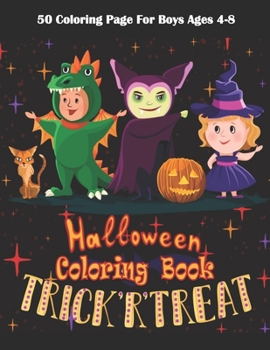 Trick’R’Treat Halloween Coloring Book: Cute Halloween Coloring Books for Kids | Halloween Designs Including Witches, Ghosts, Pumpkins, Haunted Houses, and More