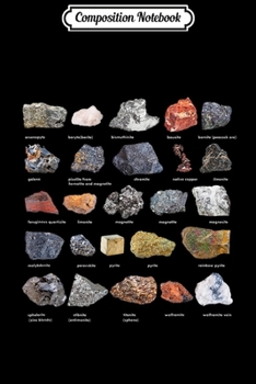 Composition Notebook: Minerals chart rock & Gems crystal ores collecting  Journal/Notebook Blank Lined Ruled 6x9 100 Pages