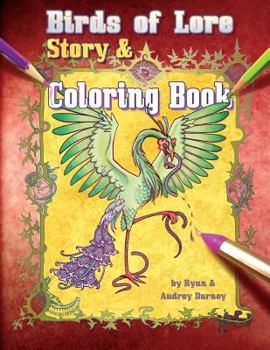 Paperback Birds of Lore: Story & Coloring Book