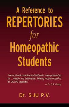 Paperback A Reference to Repertories for Homeopathic Students Book
