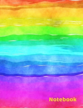 Rainbow Notebook: Colorful, College Ruled, 130 pages, 8.5 x 11"