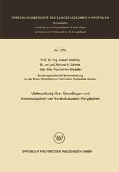 Paperback Untersuchung Über Grundlagen Und Anwendbarkeit Von Vertriebskosten-Vergleichen [German] Book