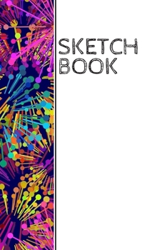 Paperback Sketch Book: Colour splash wrap around design sketchbook: 90 blank pages Book