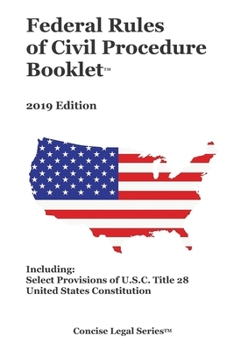 Paperback Federal Rules of Civil Procedure Booklet: 2019 Edition Book
