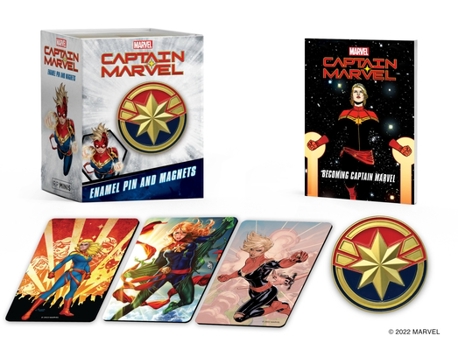 Paperback Marvel: Captain Marvel Enamel Pin and Magnets Book
