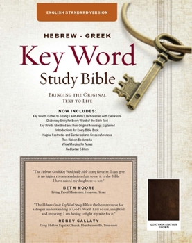 Leather Bound The Hebrew-Greek Key Word Study Bible: ESV Edition, Brown Genuine Goat Leather Book