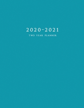 2020-2021 Two Year Planner: Large Monthly Planner with Inspirational Quotes and Blue Cover